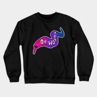 LGBTQ+ Bisexual Pride Worm on a String Crewneck Sweatshirt